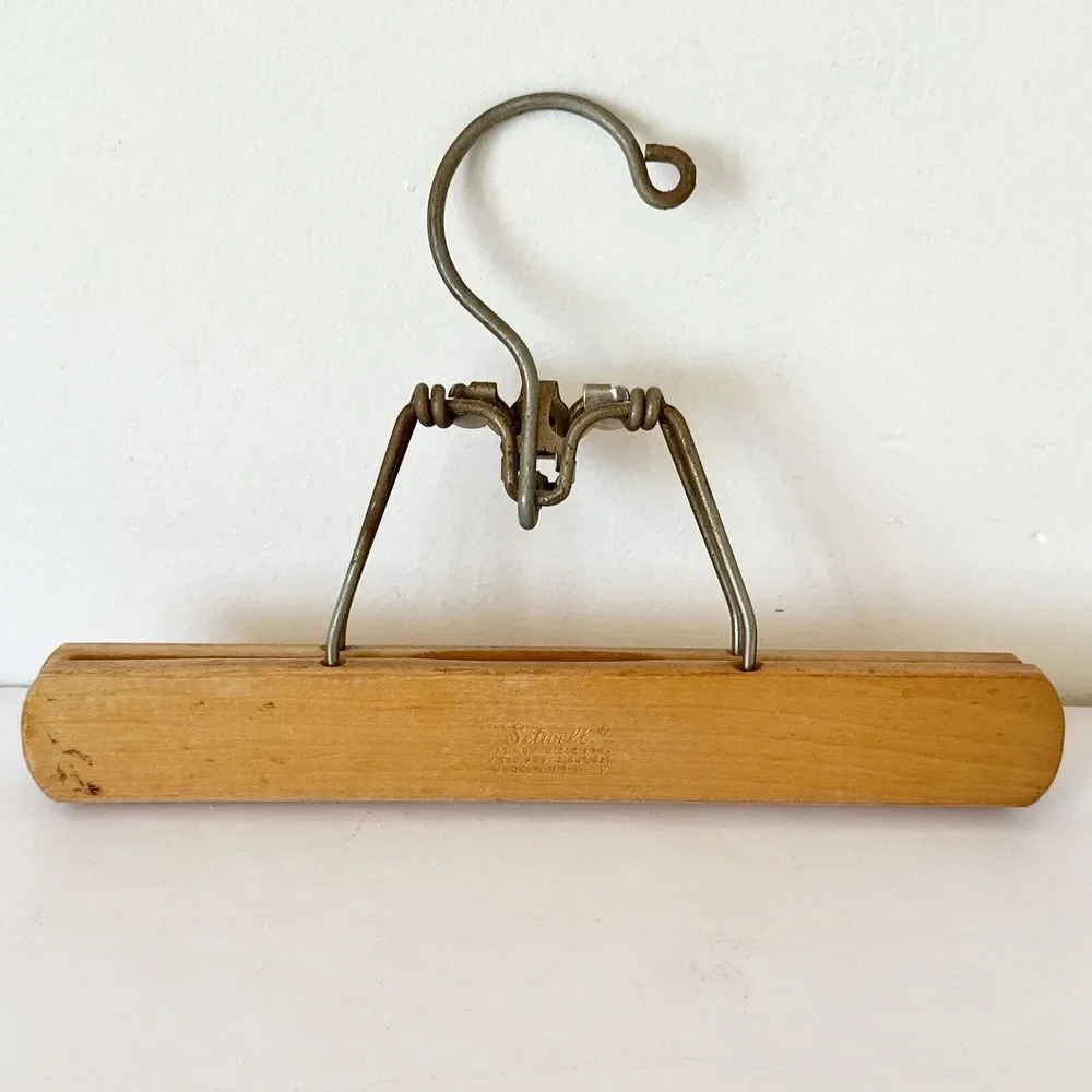 Lot of 2 Heavy Duty Wooden Suit Hangers 18